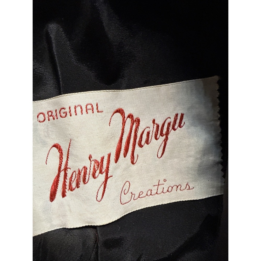 Vintage 1950s Henry Margu Original Hat Ostrich Feathers Black Sequin Stunning - Picture 4 of 10
